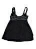 Longitude Polka Dots Black Swimsuit Top Size 16 - photo 2