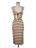 Volcom Stripes Brown Casual Dress Size 8 - photo 1