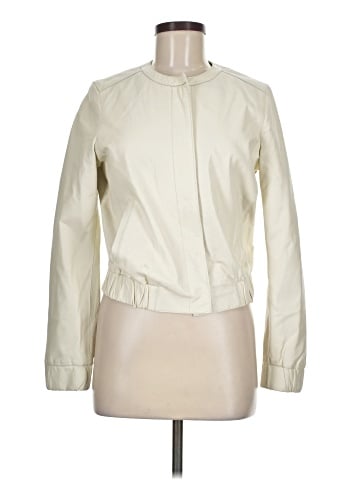 Ecru Leather Jacket (view 1)