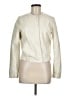 Ecru 100% Leather Ivory Leather Jacket Size M - photo 1