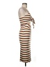 Volcom Stripes Brown Casual Dress Size 8 - photo 4