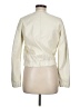 Ecru 100% Leather Ivory Leather Jacket Size M - photo 2