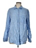 Gap 100% Linen Blue Long Sleeve Button-Down Shirt Size L - photo 1