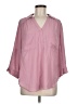 Torrid 100% Polyester Pink 3/4 Sleeve Blouse Size Med Plus (00) - photo 1