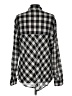 Free People Checkered-gingham Silver Long Sleeve Button-Down Shirt Size L - photo 2