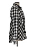 Free People Checkered-gingham Silver Long Sleeve Button-Down Shirt Size L - photo 4
