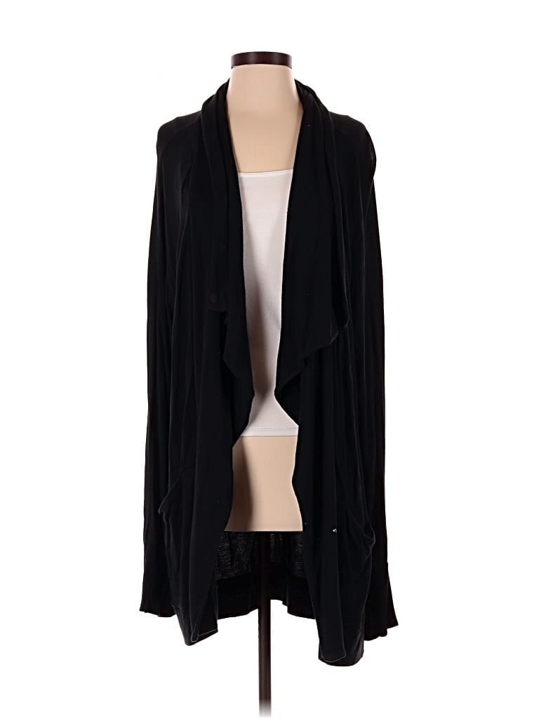 Pre-owned Athleta Cardigan Sweater In Black