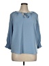 Westbound 100% Polyester Blue 3/4 Sleeve Blouse Size XL (petite) - photo 1