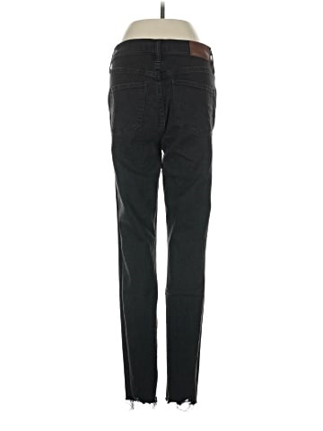 Madewell 9" Mid-Rise Skinny Jeans in Berkeley Black: Button-Through Edition (view 2)