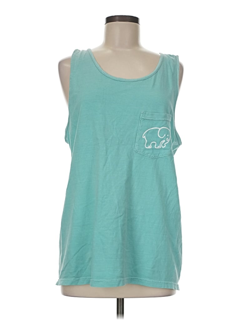 Pre-owned Comfort Colors Sleeveless T-shirt In Teal