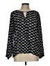 Collective Concepts 100% Polyester Black Long Sleeve Blouse Size L - photo 1