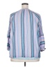 Lane Bryant Stripes Blue Long Sleeve Blouse Size 18 - photo 2