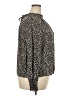 Gap 100% Rayon Animal Print Black Long Sleeve Blouse Size XXL - photo 4