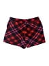 Maurices 100% Polyester Plaid Red Shorts Size L - photo 2