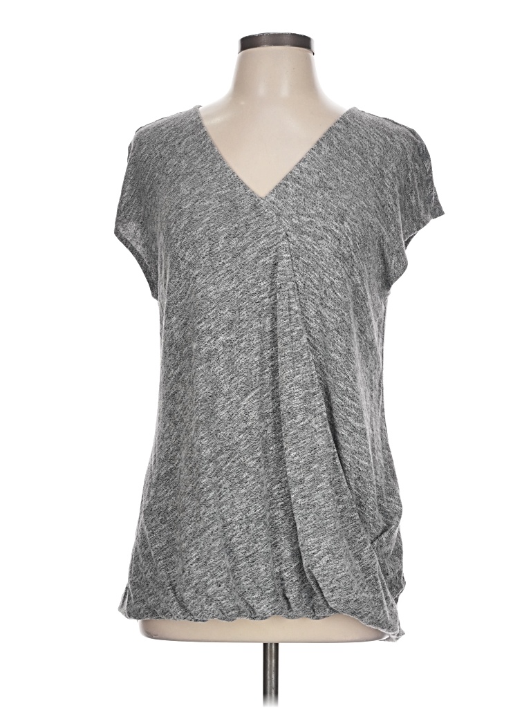 Pre-owned Apt. 9 Short Sleeve Top Gray V-neck Tops