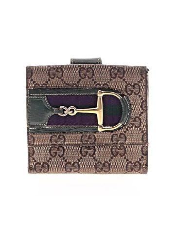 Gucci GG Canvas and Leather Web Horsebit Compact Wallet (view 1)