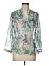 Zoa 100% Polyester Green 3/4 Sleeve Blouse Size L - photo 1