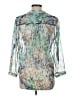 Zoa 100% Polyester Green 3/4 Sleeve Blouse Size L - photo 2