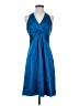 Ann Taylor 100% Polyester Blue Cocktail Dress Size 2 - photo 1