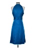 Ann Taylor 100% Polyester Blue Cocktail Dress Size 2 - photo 2