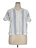 Love by Gap Stripes Blue Short Sleeve Blouse Size XL - photo 1