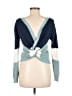 Poof! Color Block Blue Pullover Sweater Size M - photo 2