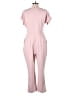 Express Solid Pink Jumpsuit Size L - photo 2