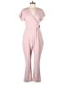 Express Solid Pink Jumpsuit Size L - photo 1