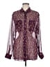 Equipment Animal Print Purple Long Sleeve Blouse Size M - photo 1