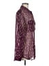 Equipment Animal Print Purple Long Sleeve Blouse Size M - photo 4