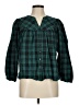 Draper James Plaid Green 3/4 Sleeve Button-Down Shirt Size M - photo 1