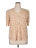 Adrianna Papell Yellow Short Sleeve Top Size XL - photo 1