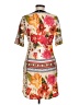 Unbranded 100% Polyester Print Tan Casual Dress Size M - photo 2