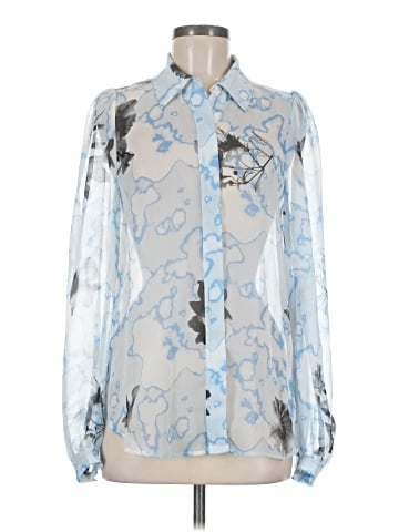 Equipment Long Sleeve Silk Top (view 1)
