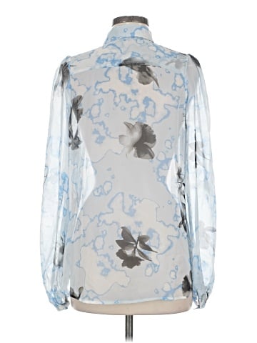 Equipment Long Sleeve Silk Top (view 2)