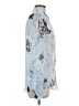 Equipment 100% Silk Print Silver White Long Sleeve Silk Top Size M - photo 4