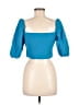 Zara Teal Short Sleeve Top Size M - photo 2