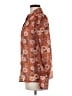 Turquoise Haven 100% Polyester Floral Orange Long Sleeve Blouse Size M - photo 5