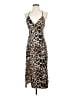 Mustard Seed Animal Print Brown Cocktail Dress Size S - photo 1