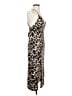 Mustard Seed Animal Print Brown Cocktail Dress Size S - photo 4