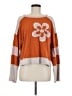 Shein Floral Orange Pullover Sweater Size M - photo 1