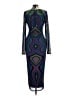 AFRM Graphic Blue Cocktail Dress Size L - photo 2