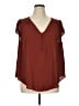 Torrid 100% Polyester Burgundy 3/4 Sleeve Blouse Size 1X Plus (1) - photo 1