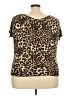 Assorted Brands Animal Print Brown Short Sleeve T-Shirt Size 3X - photo 2