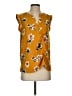 Ann Taylor Factory 100% Polyester Yellow Sleeveless Blouse Size XS - photo 1