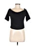 Deletta Black Short Sleeve Top Size M - photo 1