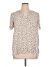 Pleione 100% Polyester Polka Dots Ivory Short Sleeve Blouse Size XL - photo 1