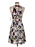 Aqua 100% Rayon Print Black Cocktail Dress Size S - photo 2