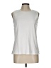 Christopher & Banks 100% Cotton Silver Sleeveless Top Size L - photo 1