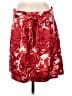 Theory Print Red Silk Skirt Size 2 - photo 1